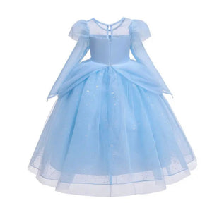 Blue Wonderland Princess Birthday Long Sleeve Party Dress Costume - Fox Baby & Co