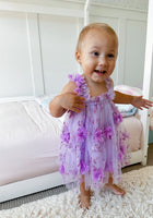 Load image into Gallery viewer, French Floral Fairy Tulle Dress - Purple - Fox Baby &amp; Co
