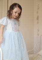 Load image into Gallery viewer, Sapphire Fairyfloss Princess Birthday Party Dress with cape - Fox Baby &amp; Co
