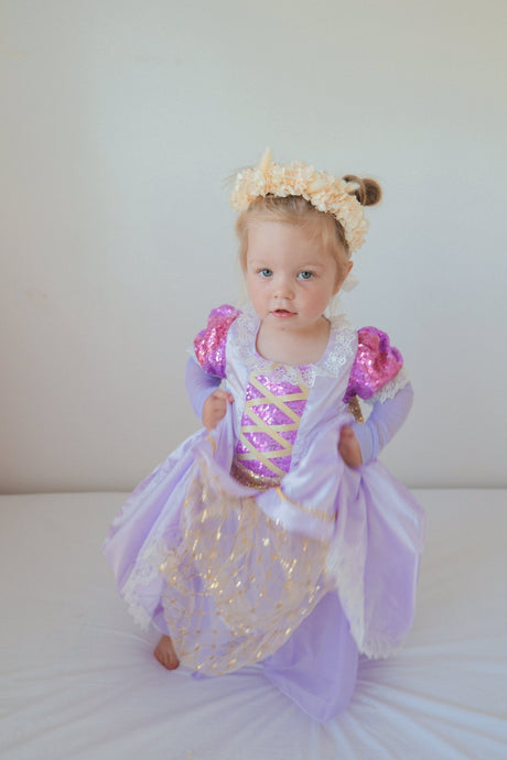 Purple Long Sleeve Princess Party Dress Costume - Fox Baby & Co