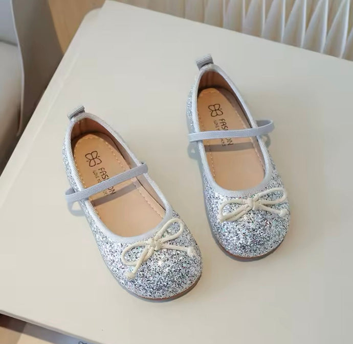 Silver Princess Ballerina Ballet Flat Shoes (pre order) - Fox Baby & Co