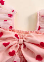 Load image into Gallery viewer, Girl Valentine Bow Big Heart Tulle Dress - Pink (pre order) - Fox Baby &amp; Co
