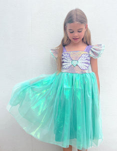 Wonderland Mermaid Princess Birthday Party Dress - Green - Fox Baby & Co