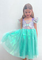 Load image into Gallery viewer, Wonderland Mermaid Princess Birthday Party Dress - Green - Fox Baby &amp; Co
