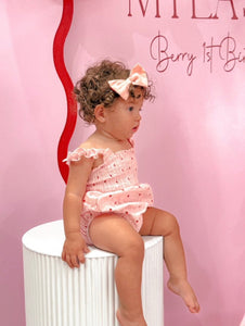 Strawberry Fields Romper & Bow Headband - Fox Baby & Co