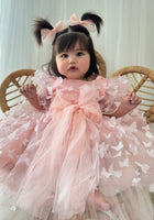 Load image into Gallery viewer, Kids girls Annabella Butterfly Luxe Tulle Dress - Baby Pink - Fox Baby &amp; Co
