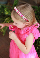Load image into Gallery viewer, Kids little girls Valencia Pearl Luxe Party Dress - Magenta (pre order) - Fox Baby &amp; Co
