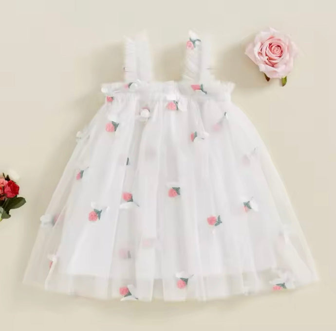 Aurora Fairy Tulle Birthday Dress - White - Fox Baby & Co