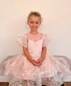 Enchanted Mermaid Sequins Luxe Tulle Dress - Pink (preorder) - Fox Baby & Co