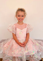 Load image into Gallery viewer, Enchanted Mermaid Sequins Luxe Tulle Dress - Pink (preorder) - Fox Baby &amp; Co
