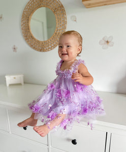 French Floral Fairy Tulle Dress - Purple - Fox Baby & Co