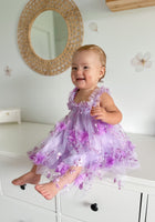 Load image into Gallery viewer, French Floral Fairy Tulle Dress - Purple - Fox Baby &amp; Co
