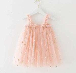 Arabella Spring Daisy Tulle Birthday Dress (pre order) - Fox Baby & Co