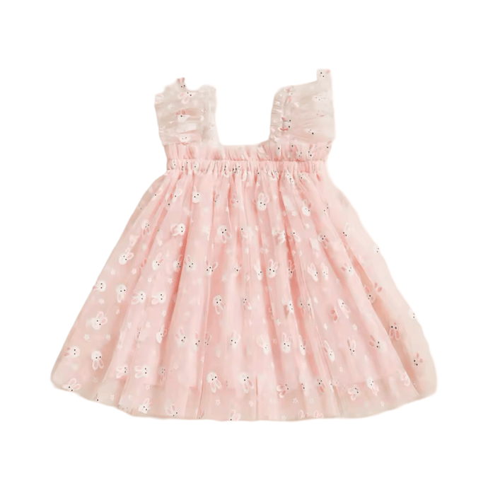 Baby Girl Easter Bunny Tulle Dress - Pink - Fox Baby & Co