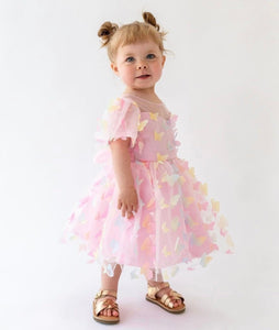 Kids girls Whimsical Butterfly Rainbow Luxe Tulle Dress (pre order) - Fox Baby & Co