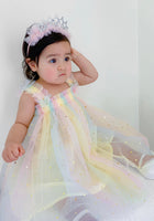 Load image into Gallery viewer, Kids little girls Arabella Tulle Fairy Birthday Dress - Lemon Rainbow - Fox Baby &amp; Co
