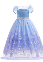 Load image into Gallery viewer, Snowflake Princess Birthday Party Dress Costume with cape - Fox Baby &amp; Co
