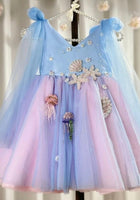 Load image into Gallery viewer, Mermaid Ocean Luxe Little Girls Tulle Dress - Blue - Fox Baby &amp; Co
