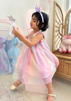 Load image into Gallery viewer, Kids little girls Arabella Tulle Fairy Birthday Dress - Rainbow Pink - Fox Baby &amp; Co
