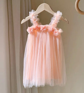 Florence Floral Birthday Tulle Dress (pre order) - Fox Baby & Co