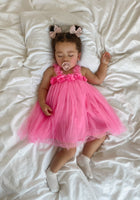 Load image into Gallery viewer, Florence Floral Birthday Tulle Dress - Pink (pre order) - Fox Baby &amp; Co
