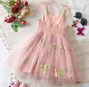 Birthday Tulle Frill Dress - Pink Floral - Fox Baby & Co