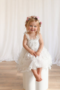 French Floral Fairy Tulle Dress - White - Fox Baby & Co