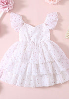 Load image into Gallery viewer, Kids little girls Rosie Floral Luxe Party Dress - White (pre order)
