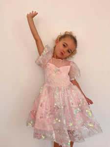 Enchanted Mermaid Sequins Luxe Tulle Dress - Pink (preorder) - Fox Baby & Co