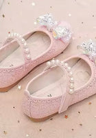 Load image into Gallery viewer, New Big Bow Pink Pearl Princess Birthday Girl Mary Jane Shoe (pre order)
