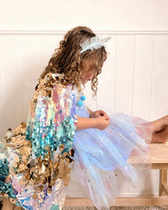 1st Birthday Kids little girls Arabella Tulle Fairy Birthday Dress - Blue - Fox Baby & Co