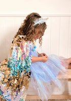 Load image into Gallery viewer, 1st Birthday Kids little girls Arabella Tulle Fairy Birthday Dress - Blue - Fox Baby &amp; Co
