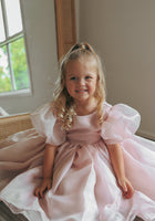 Load image into Gallery viewer, Flowergirl Kids Bonnie Puff Sleeve Party Dress - Dusty Rose (pre order)
