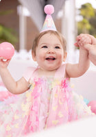 Load image into Gallery viewer, Pastel Rainbow 1st Birthday Party Crown Hat (pre order) - Fox Baby &amp; Co
