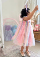 Load image into Gallery viewer, Kids little girls Arabella Tulle Fairy Birthday Dress - Rainbow Pink - Fox Baby &amp; Co
