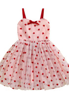 Load image into Gallery viewer, Baby Girl Valentine Tiny Heart Tulle Dress - Pink (pre order) - Fox Baby &amp; Co
