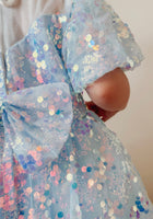 Load image into Gallery viewer, Kids girls Mermaid Luxe Sequins Tulle Dress - Blue (pre order) - Fox Baby &amp; Co
