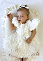 Load image into Gallery viewer, Kids little girls White Ruffle Flowergirl Luxe Party Dress (pre order) - Fox Baby &amp; Co
