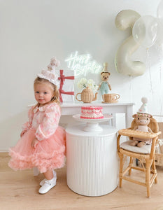 Little girl Rosie Tutu Birthday Party Long Sleeve Dress - Fox Baby & Co