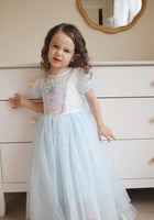 Load image into Gallery viewer, Sapphire Fairyfloss Princess Birthday Party Dress with cape - Fox Baby &amp; Co
