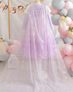 Enchanted Lavender Princess Birthday Long Sleeve Party Dress Costume - Fox Baby & Co