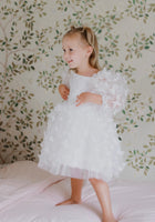 Load image into Gallery viewer, Madelyn Butterfly Luxe Little Girls Tulle Dress - White - Fox Baby &amp; Co

