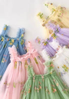 Load image into Gallery viewer, Arabella Garden Floral Tulle Birthday Dress - lemon - Fox Baby &amp; Co
