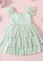 Load image into Gallery viewer, Kids little girls Rosie Floral Luxe Party Dress - Mint (pre order) - Fox Baby &amp; Co
