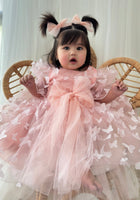 Load image into Gallery viewer, Kids girls Annabella Butterfly Luxe Tulle Dress - Baby Pink - Fox Baby &amp; Co
