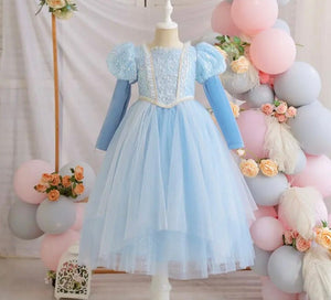 Snow Princess Birthday Long Sleeve Party Dress Costume - Fox Baby & Co