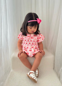 Cherry Daisy Days Romper (pre order) - Fox Baby & Co