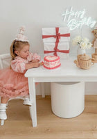 Load image into Gallery viewer, Little girl Rosie Tutu Birthday Party Long Sleeve Dress - Fox Baby &amp; Co
