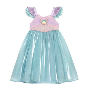 Seashell Mermaid Girls Birthday Party Dress - Fox Baby & Co