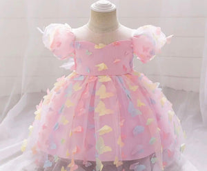 Kids girls Whimsical Butterfly Rainbow Luxe Tulle Dress (pre order) - Fox Baby & Co